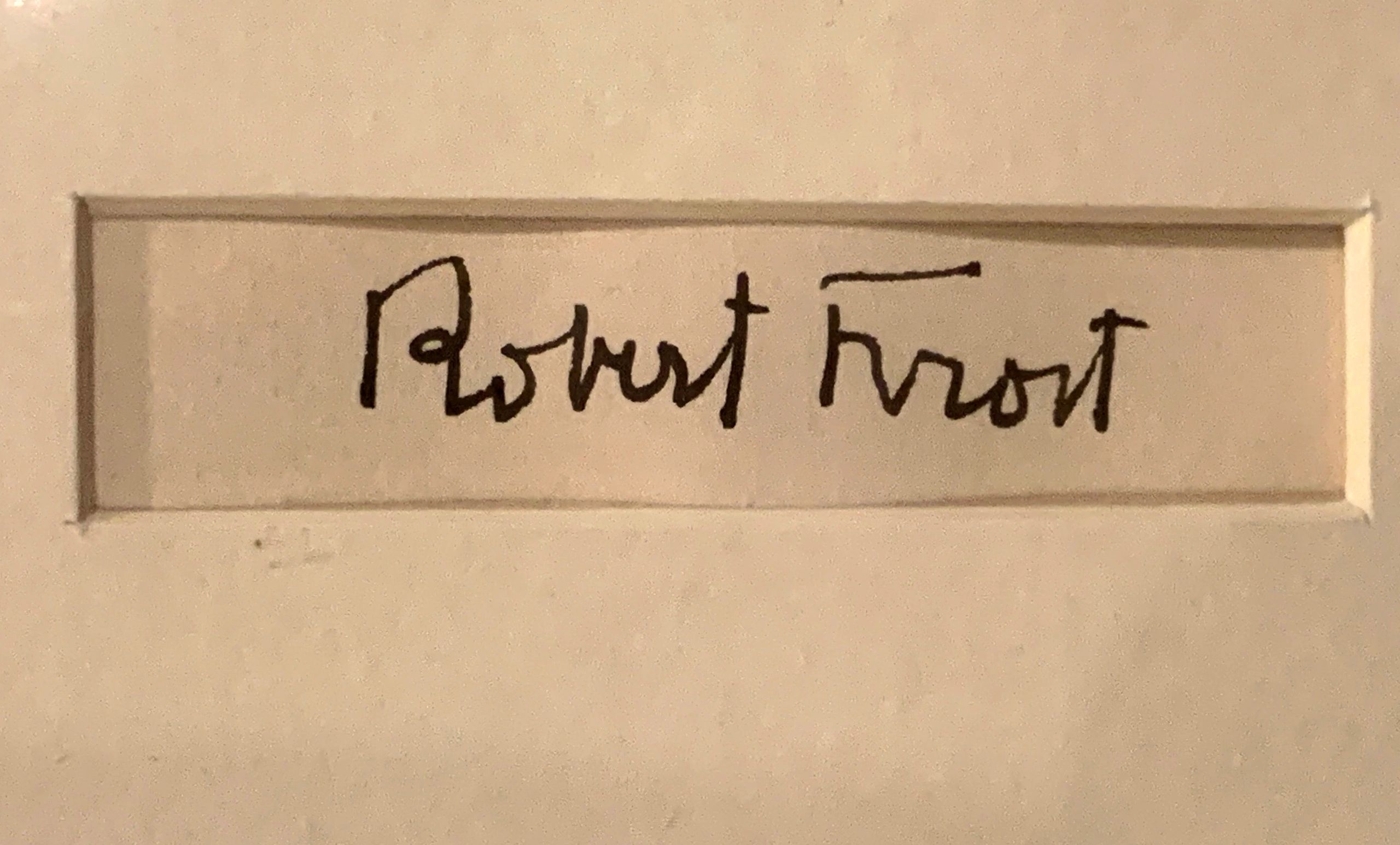 robert frost signature